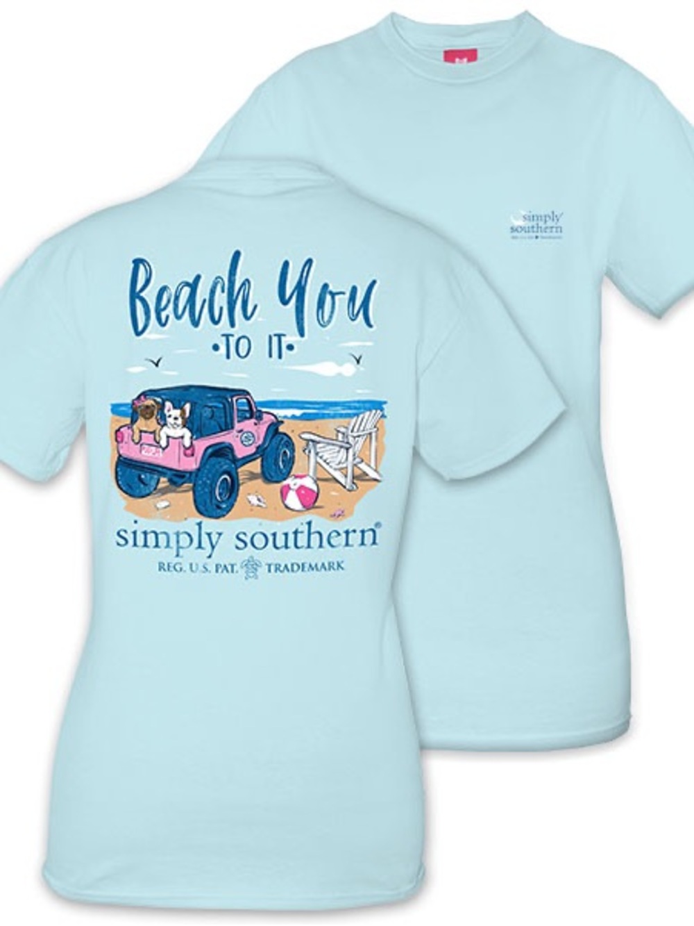 Simply Southern Beach Pug Top